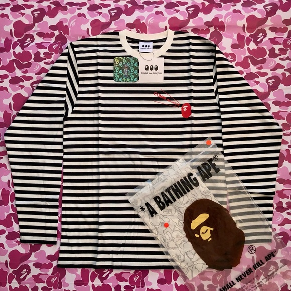 A Bathing Ape x Comme Des Garçons Osaka Long Sleeve Tee ✅